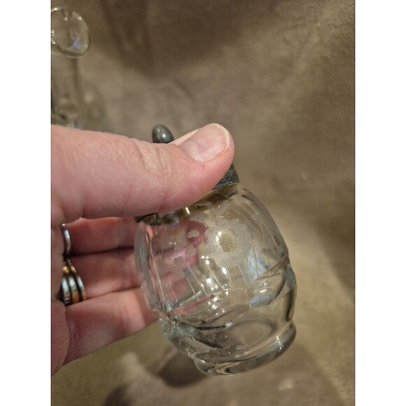 Antique Middletown Quadruple Silverplate Embossed Cruet Condiment Server FLAW - Picture 7 of 16